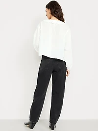 High-Waisted Barrel Jeans