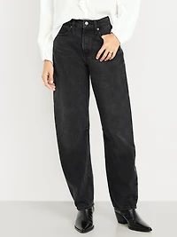 High-Waisted Barrel Jeans