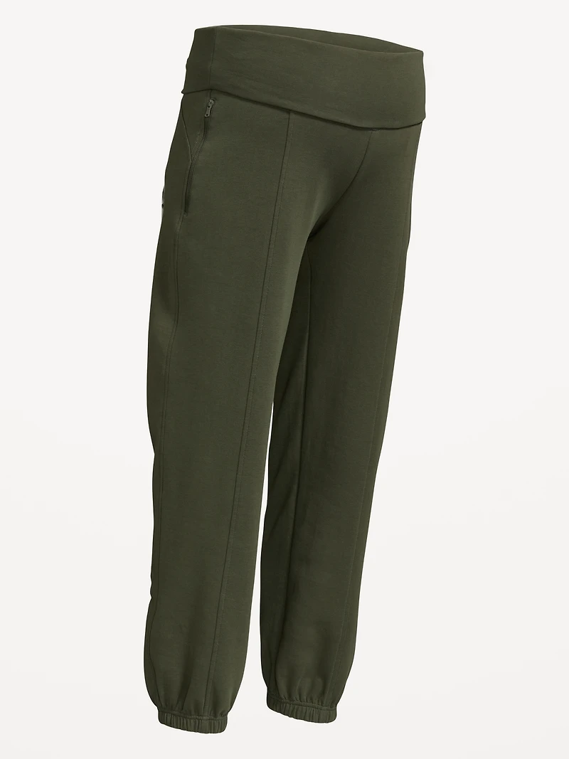 Maternity Dynamic Fleece Rollover Waist Joggers