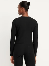 Ribbed Cardigan Sweater