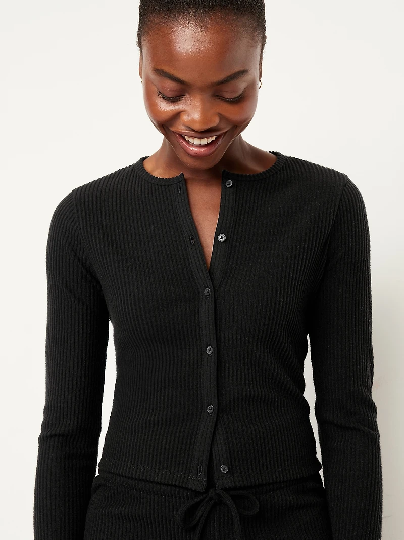 Ribbed Cardigan Sweater