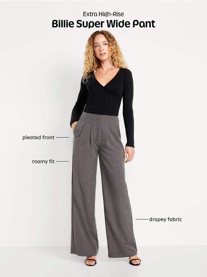 Extra High-Waisted Super Wide-Leg Pants