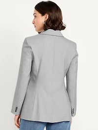 Fitted Button-Front Blazer