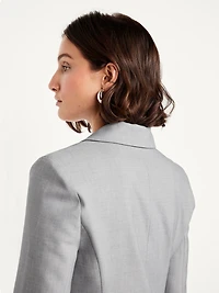 Fitted Button-Front Blazer