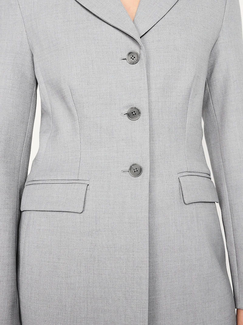 Fitted Button-Front Blazer