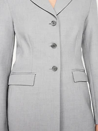 Fitted Button-Front Blazer