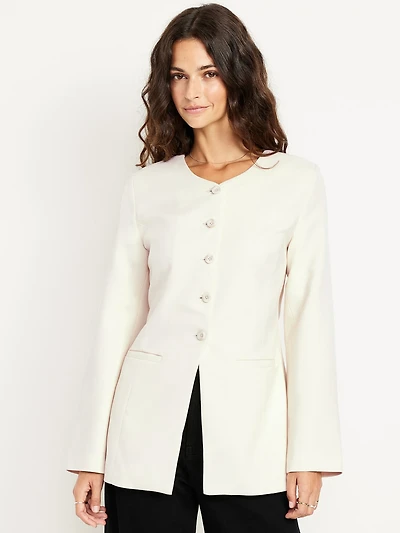 Fitted Long Blazer