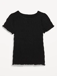 Slit-Neck Smocked Top