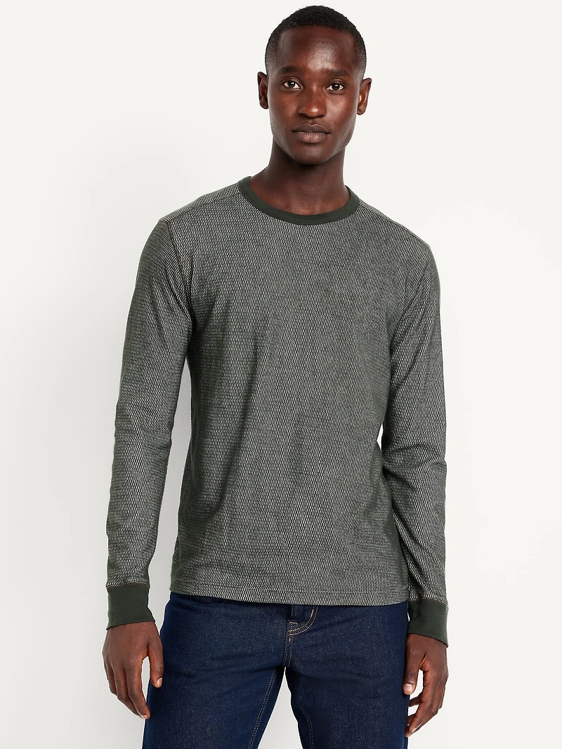 Crew-Neck Waffle T-Shirt