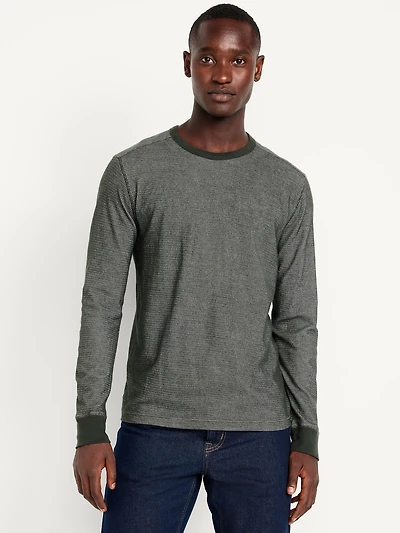 Crew-Neck Waffle T-Shirt