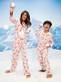 Printed Gender-Neutral Button-Front Pajama Set for Kids