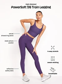 High-Waisted PowerSoft Train 7/8 Run Leggings