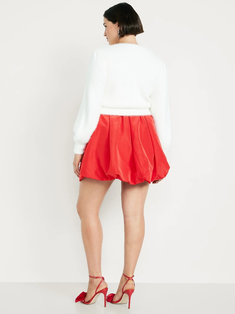 Taffeta Bubble Mini Skirt