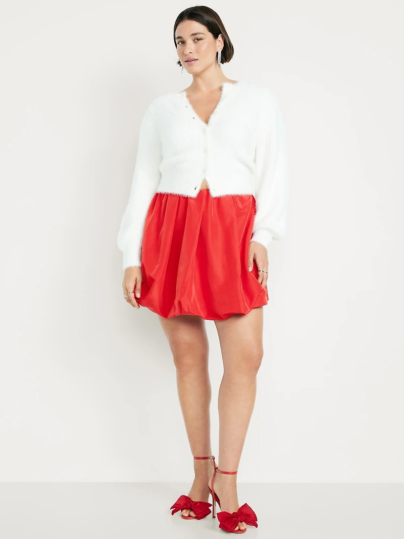 Taffeta Bubble Mini Skirt