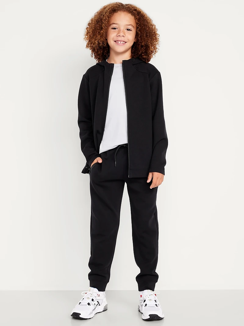 Dynamic Fleece Zip-Front Hoodie and Joggers Set for Boys