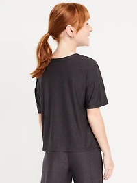 CloudMotion Cropped Graphic Performance T-Shirt for Girls