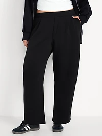 High-Waisted Bounce Fleece Barrel Sweatpants