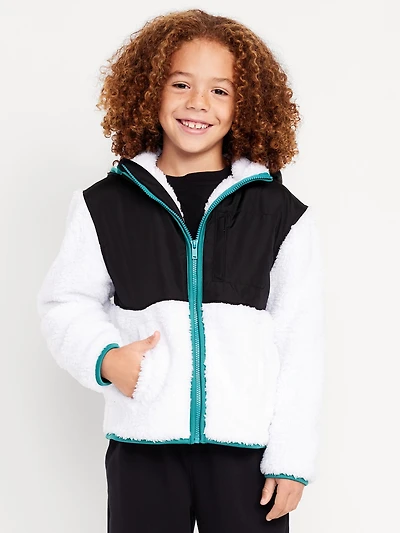 Loose Sherpa Pocket Hooded Jacket for Boys