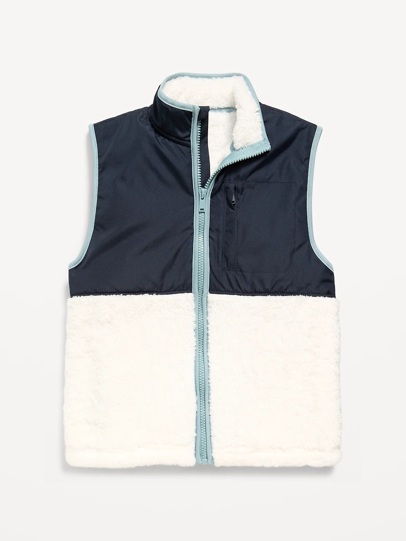 Sherpa Mixed Media Vest for Boys