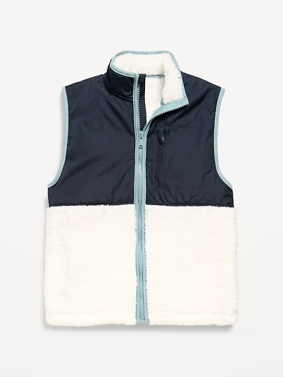 Sherpa Mixed Media Vest for Boys