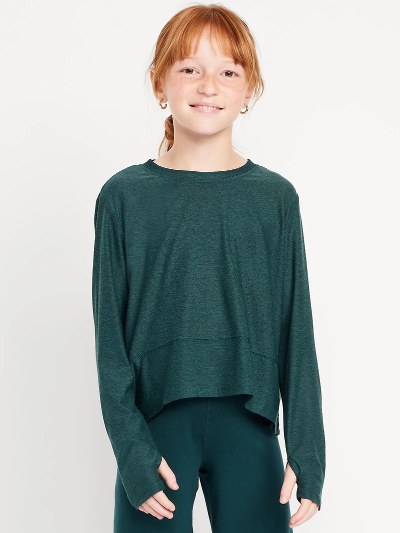 CloudMotion Long-Sleeve Performance T-Shirt for Girls