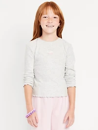 CozePlush Long-Sleeve Graphic T-Shirt for Girls
