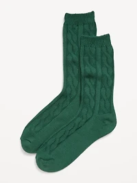 Cable Knit Crew Socks for Women
