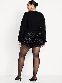 High-Waisted Sequin Shorts -- 3-inch inseam