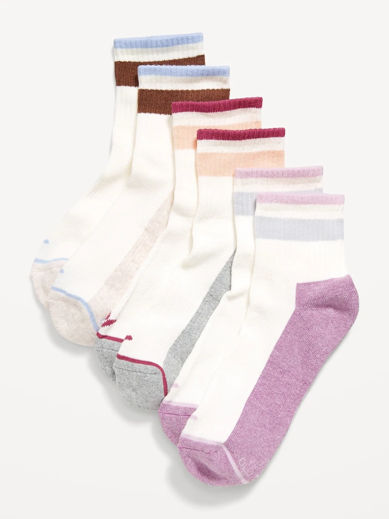 Athletic Quarter Crew Sock 3-Pack for Women