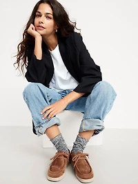 Faux-Suede Derby Boots for Women