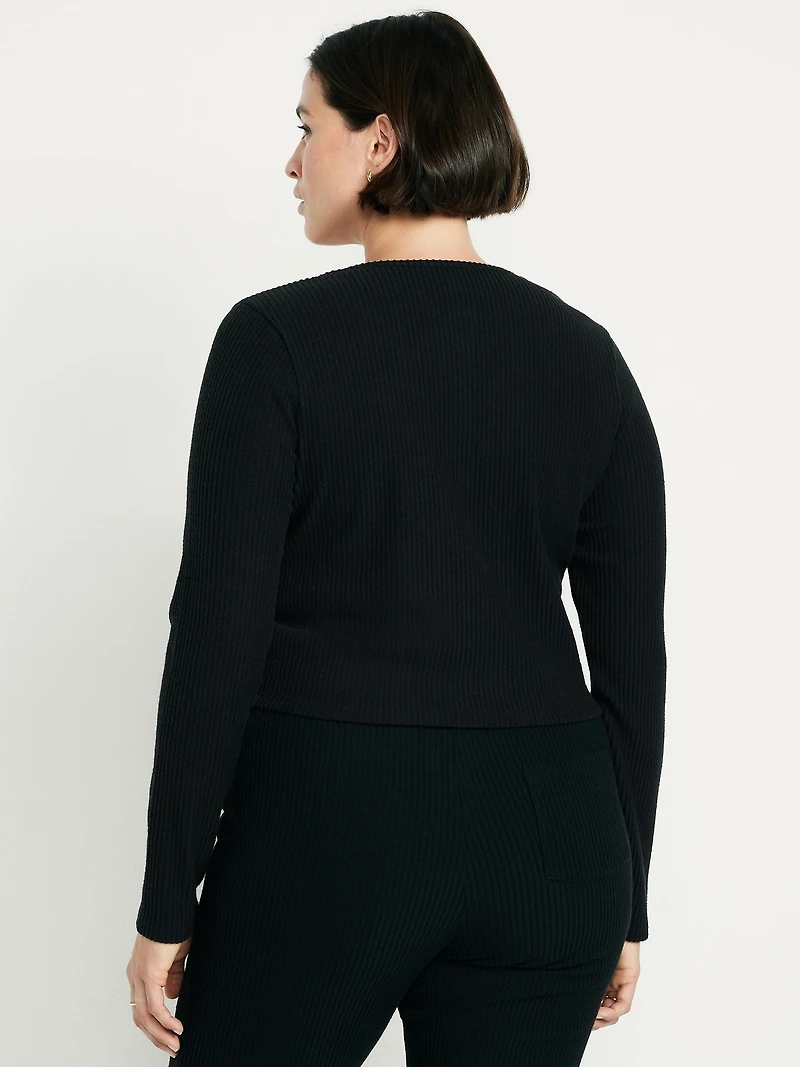 Ribbed Cardigan Sweater