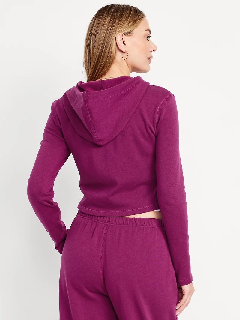 SoComfy Cropped Zip Hoodie Sweatshirt