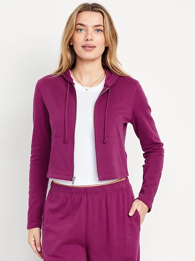 SoComfy Cropped Zip Hoodie Sweatshirt