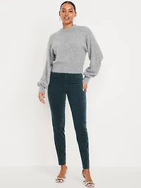 High-Waisted Velvet Pixie Skinny Ankle Pants