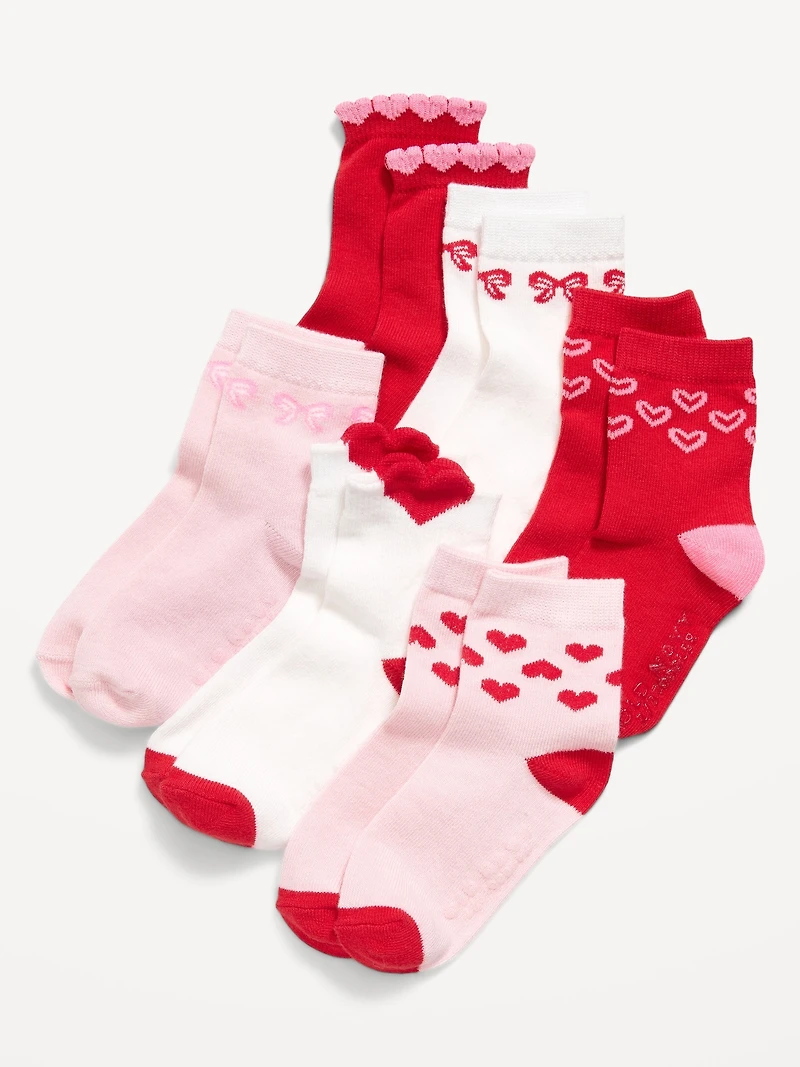 Valentine's Crew Socks 6-Pack for Toddler & Baby