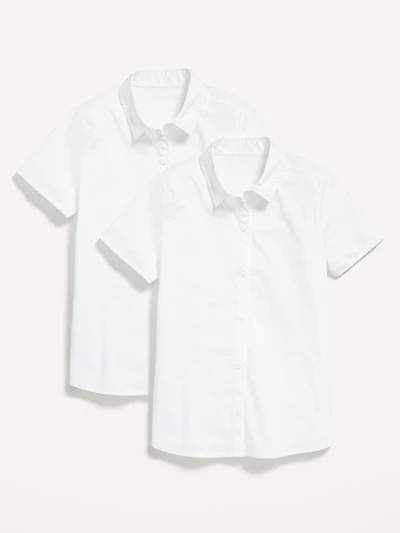 School Uniform Short-Sleeve Poplin Shirt 2-Pack for Girls