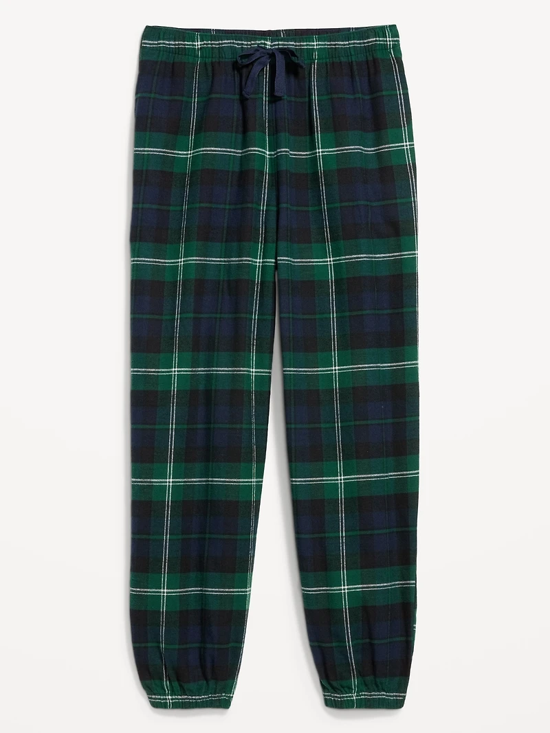Plaid Flannel Pajama Joggers for Women