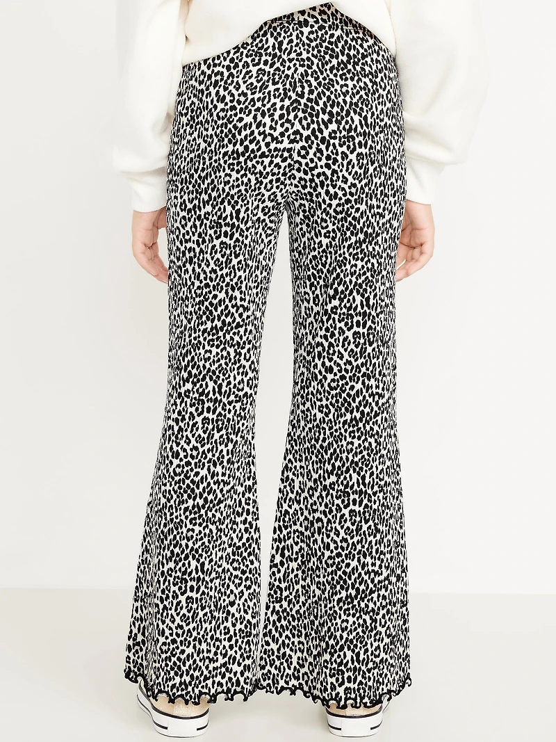 Textured Knit Flare Leggings for Girls