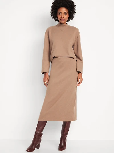 Cozy Knit Midi Skirt