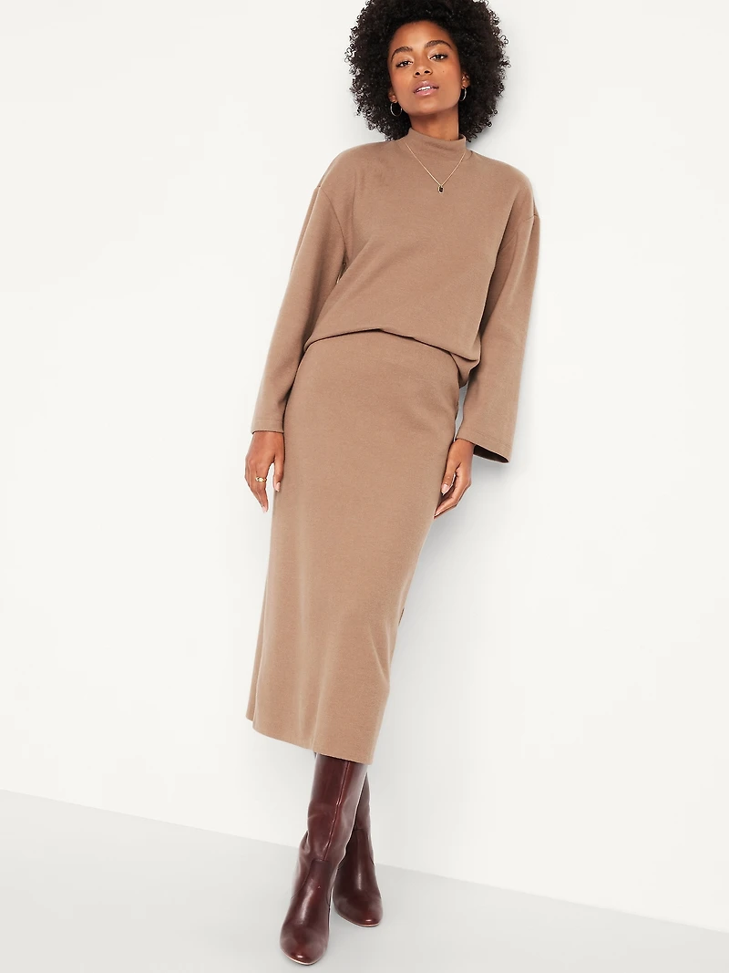 Cozy Knit Midi Skirt