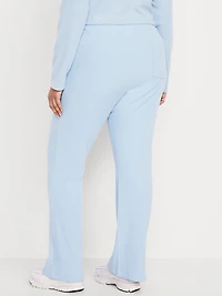 Extra High Waisted Sweater Ribbed Flare Pant