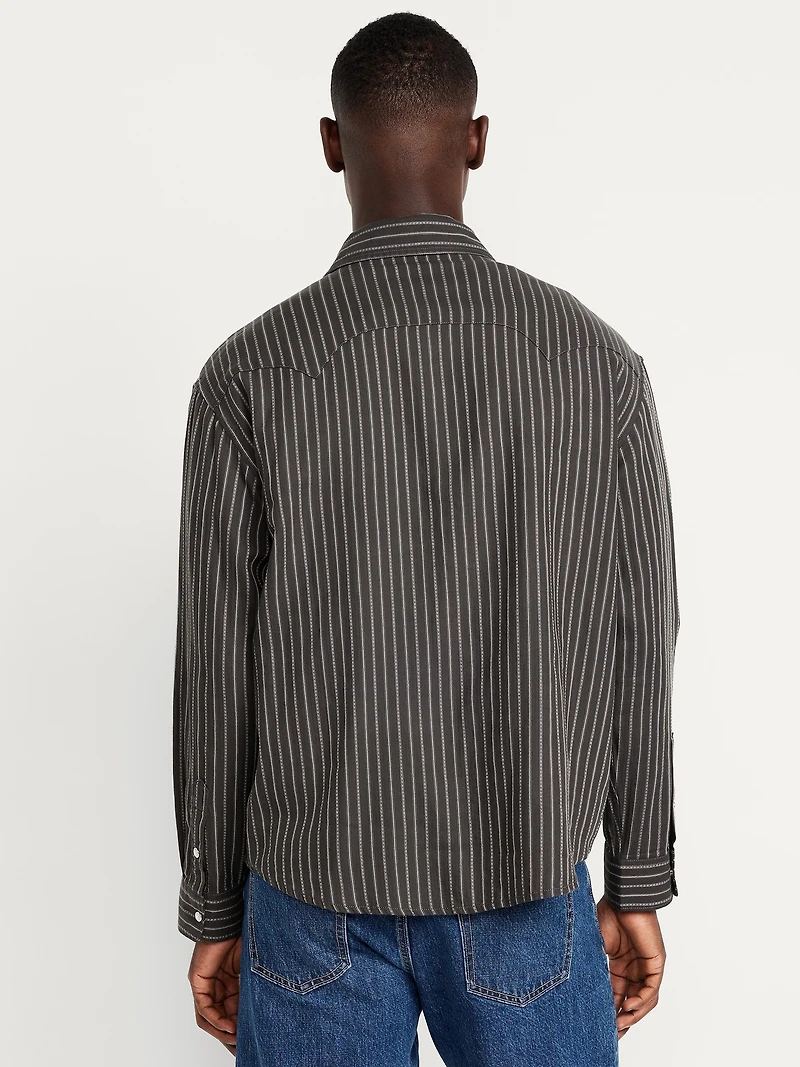 Textured Western Pocket Shirt