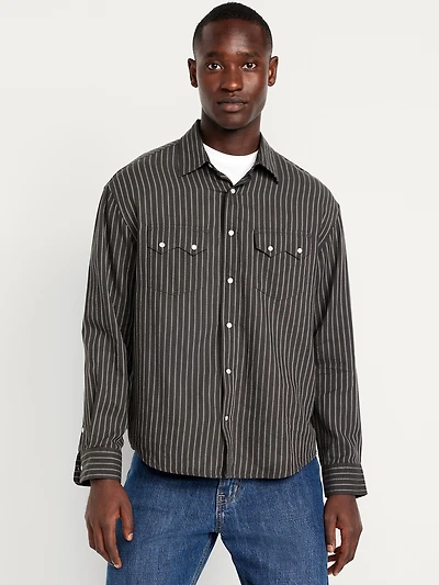 Textured Western Pocket Shirt