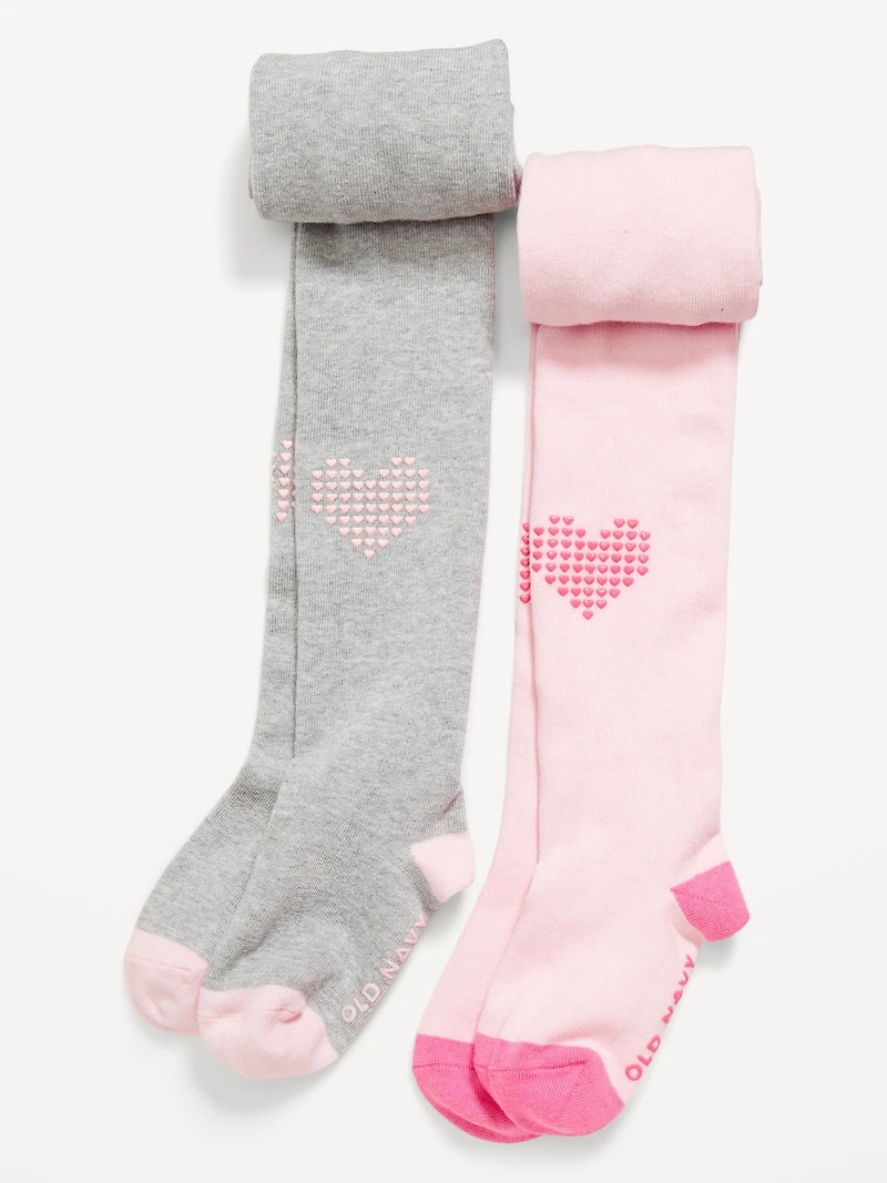 Soft-Knit Tights 2-Pack for Toddler Girls
