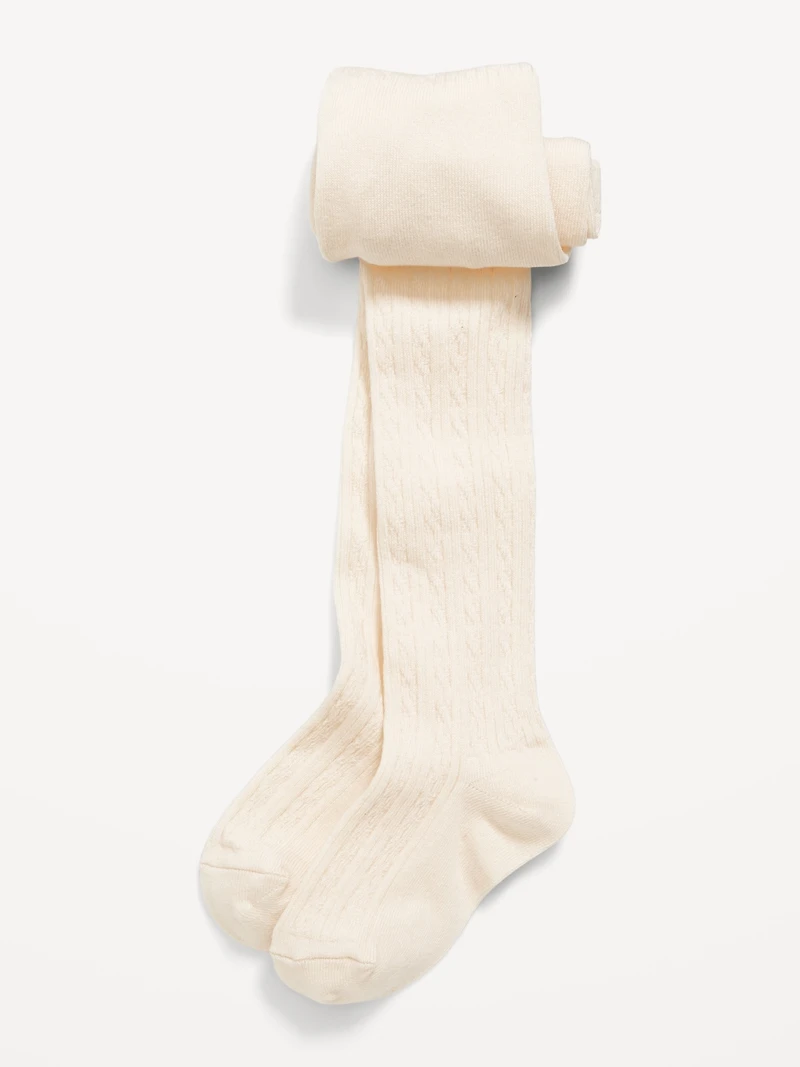 Cable-Knit Tights for Toddler Girls