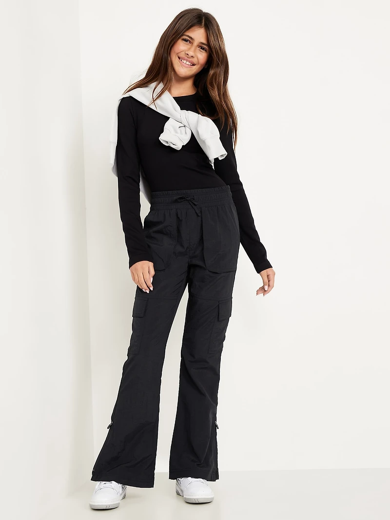 High-Waisted Cargo Flare-Leg Pants for Girls