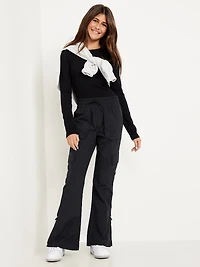 High-Waisted Cargo Flare-Leg Pants for Girls