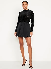 Taffeta Bubble Mini Skirt