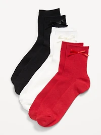 Bow Crew Sock 3-Pack for Women