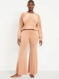 High-Waisted Velour Flare Lounge Pants